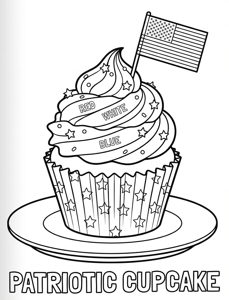 Patriotic Cupcake